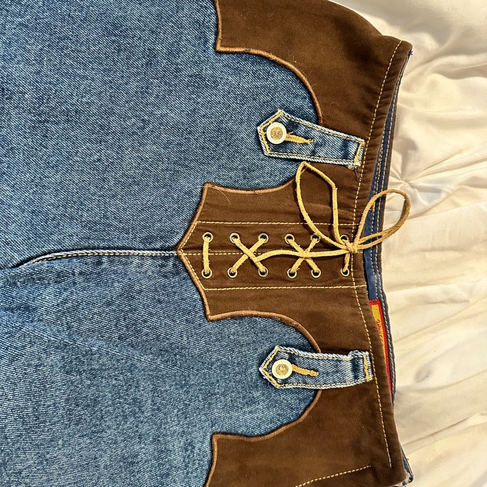 VINTAGE LAWMAN LACE UP JEANS - Picture 3 of 12